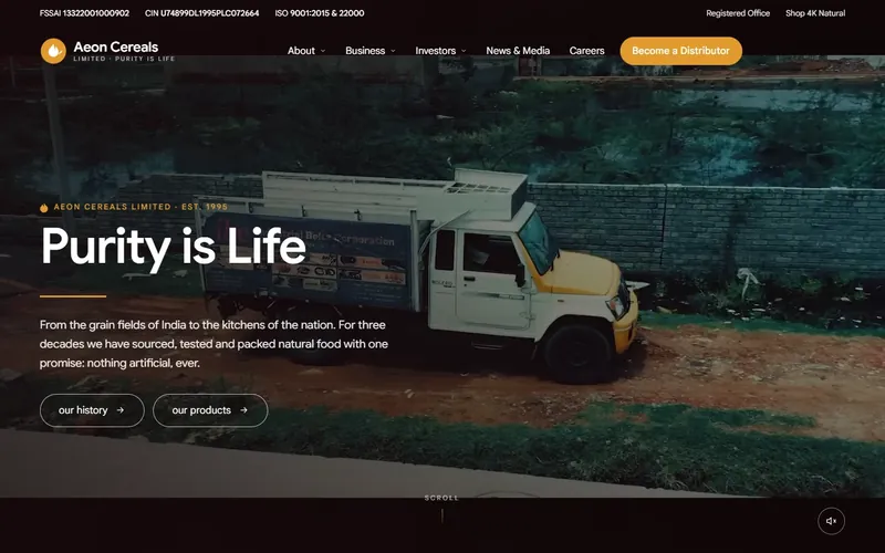 Aeon Cereals website