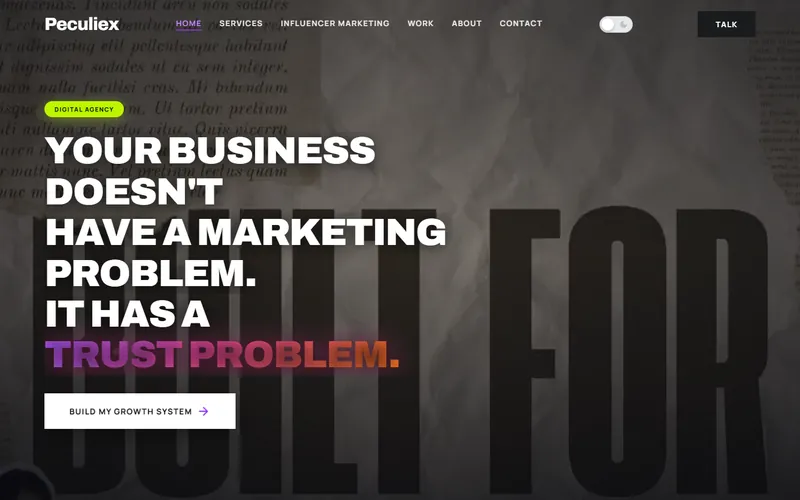 Peculiex website