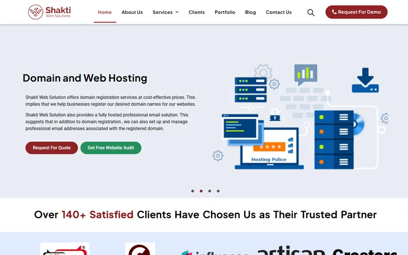 Shakti Web Solution website